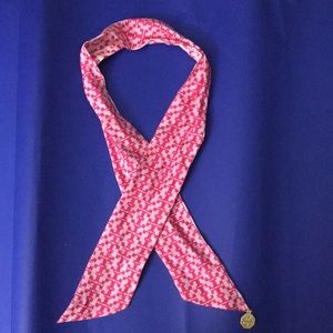 Tory Burch logo skinny scarf